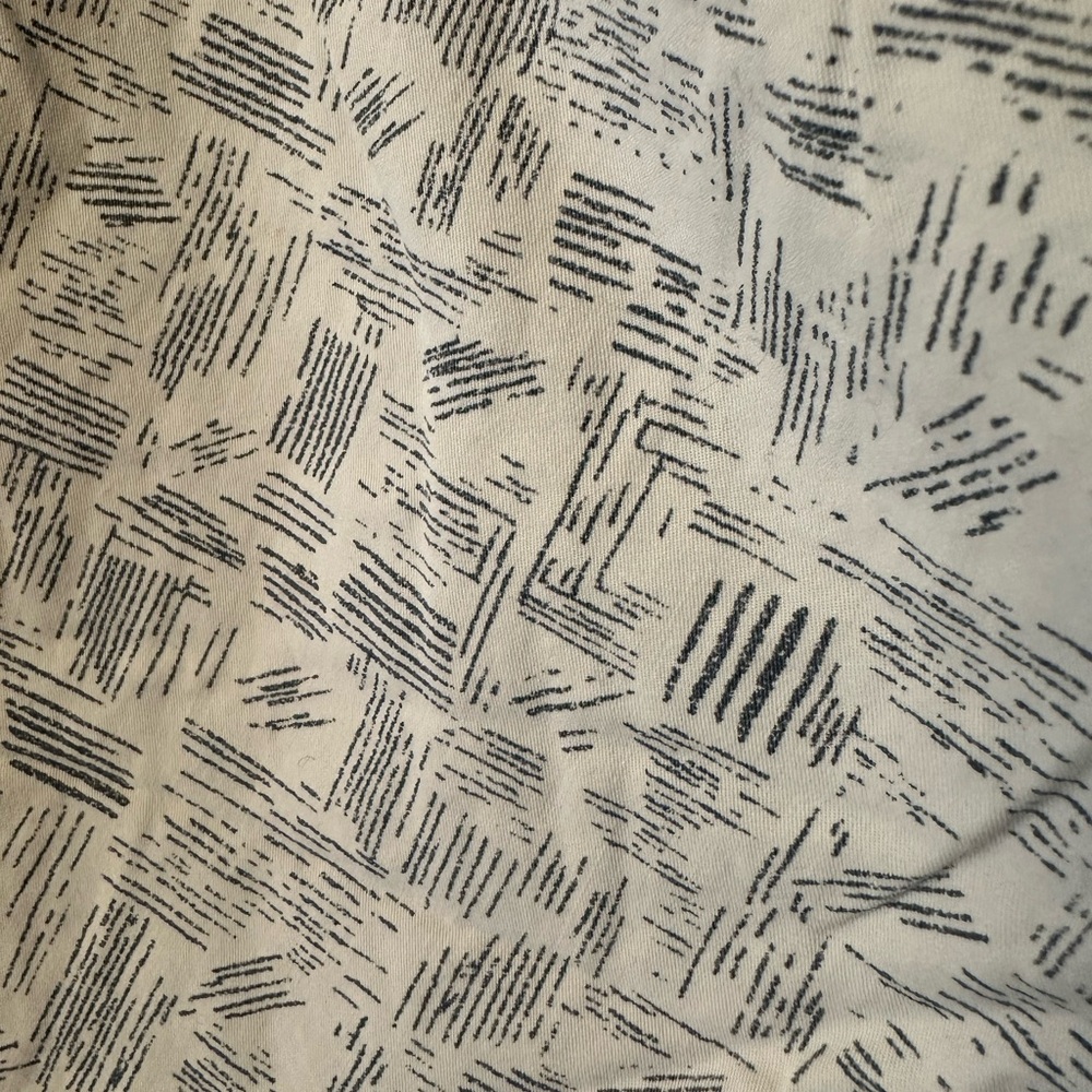 H&M Black and Cream Patterned Pants